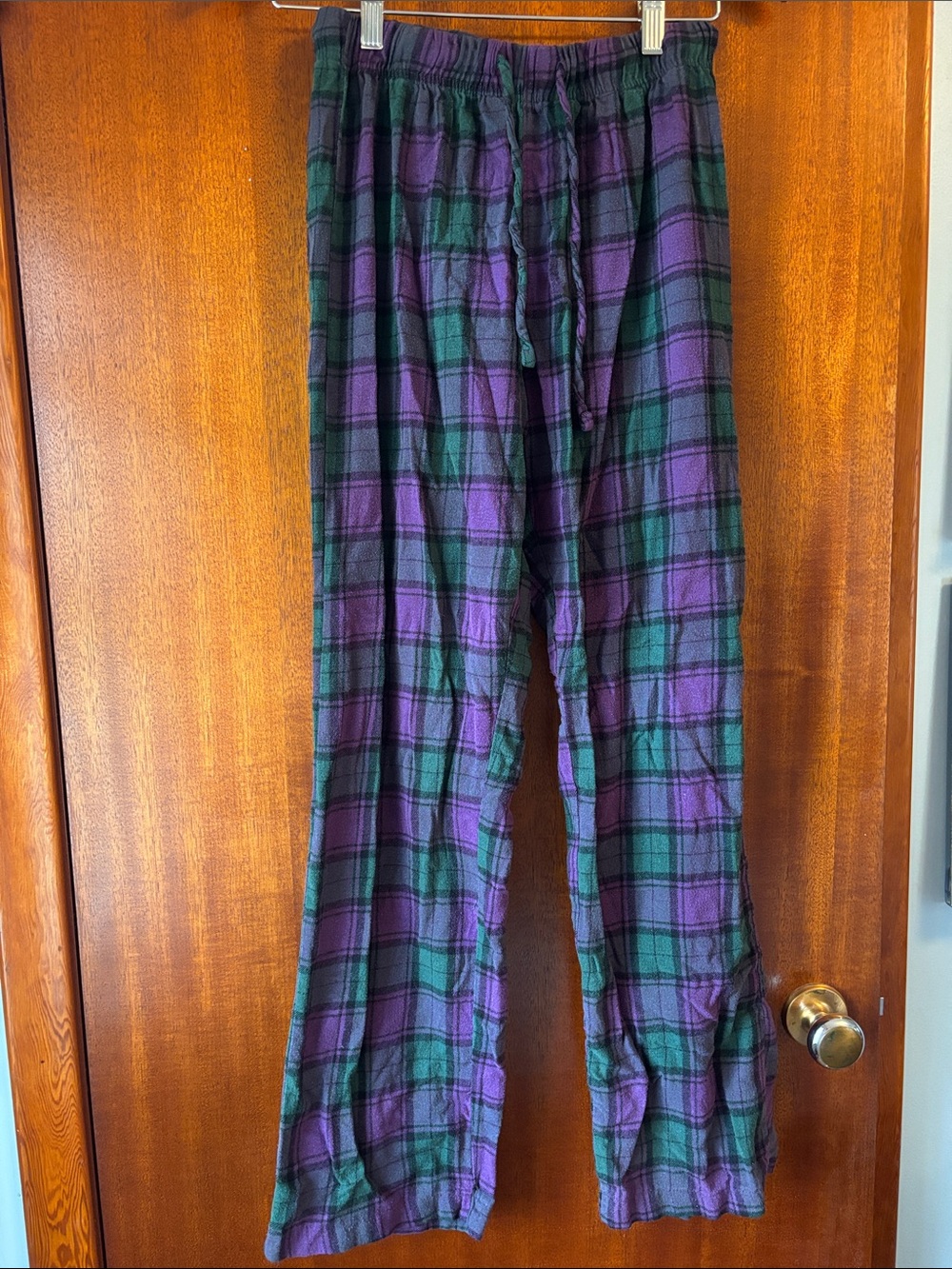 Purple and Green Plaid Pyjama Pants Size Small